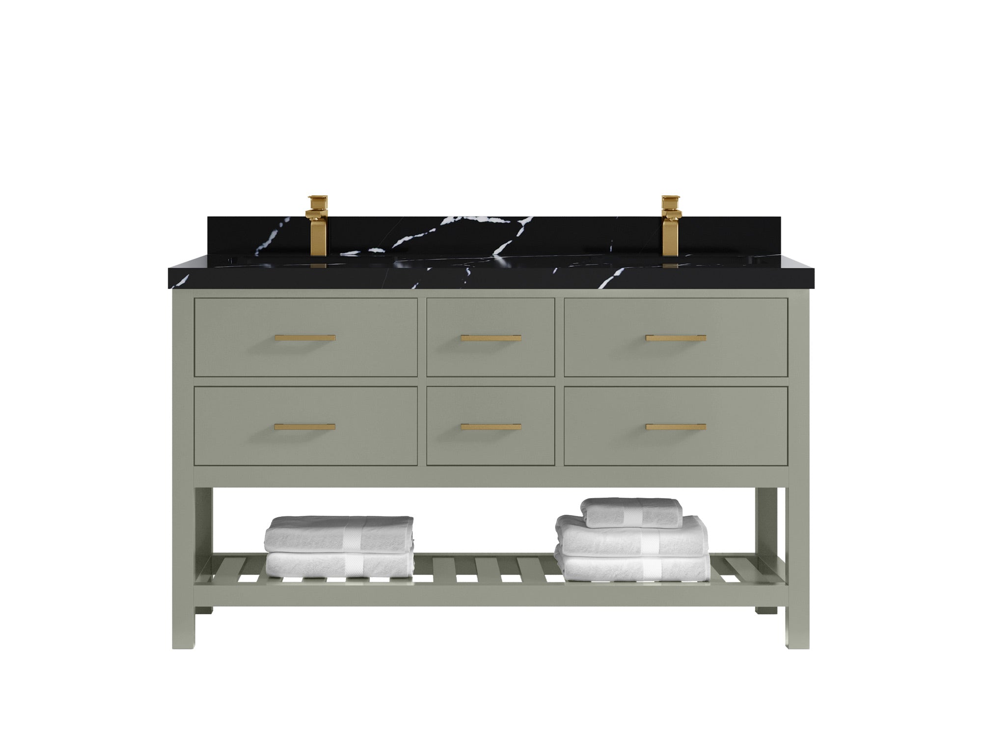 Parker 60 in. W x 22 in. D Double Sink Bathroom Vanity - Willow Bath and Vanity