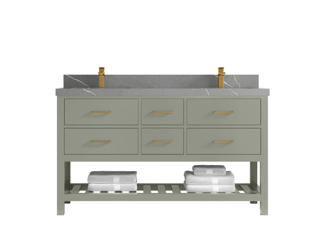 Parker 60 in. W x 22 in. D Double Sink Bathroom Vanity - Willow Bath and Vanity