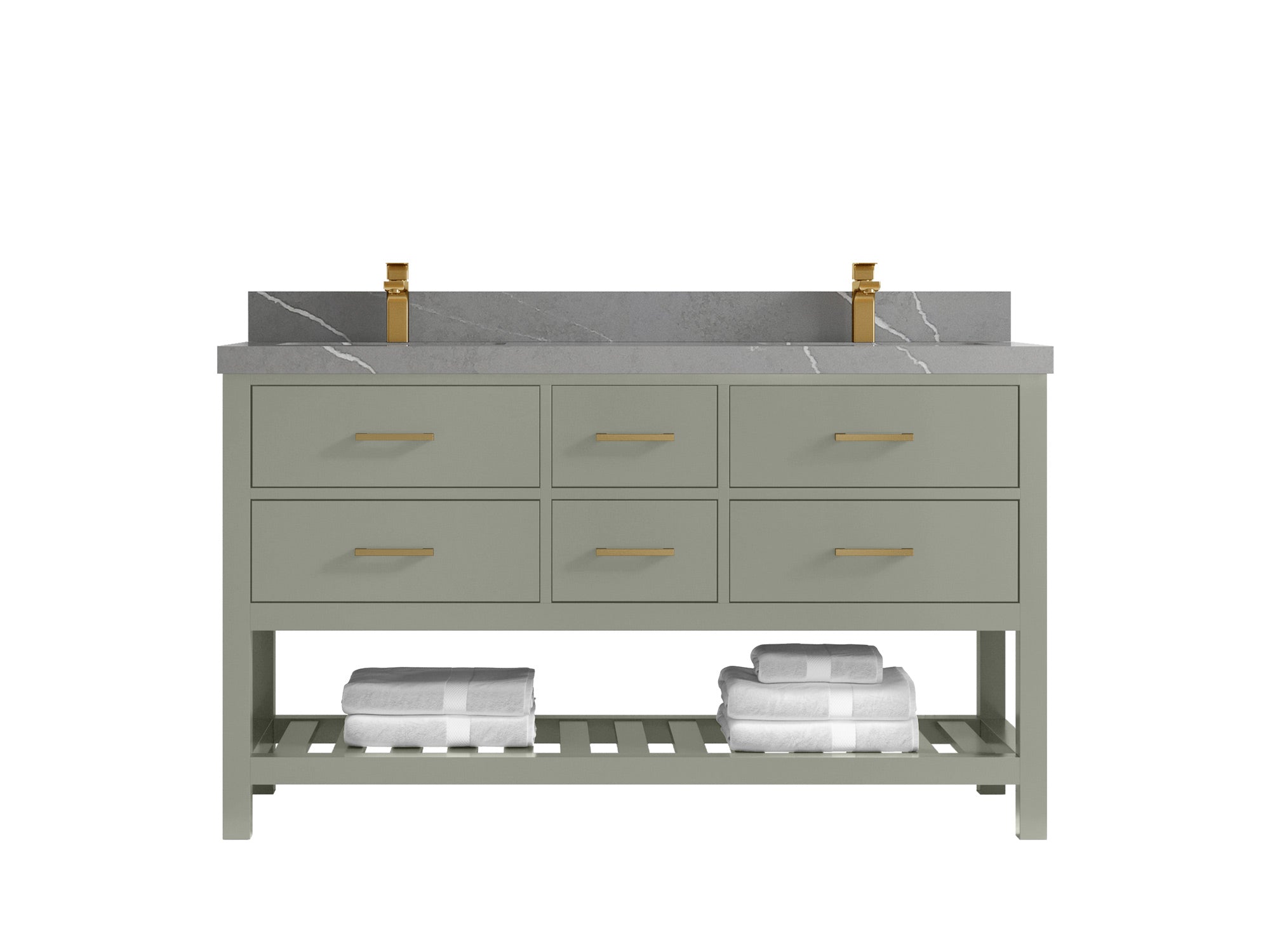 Parker 60 in. W x 22 in. D Double Sink Bathroom Vanity - Willow Bath and Vanity