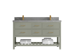 Parker 60 in. W x 22 in. D Double Sink Bathroom Vanity - photo 28
