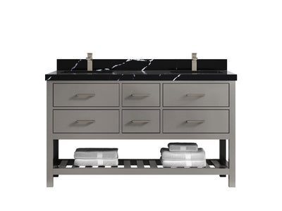 Parker 60 in. W x 22 in. D Double Sink Bathroom Vanity - Willow Bath and Vanity