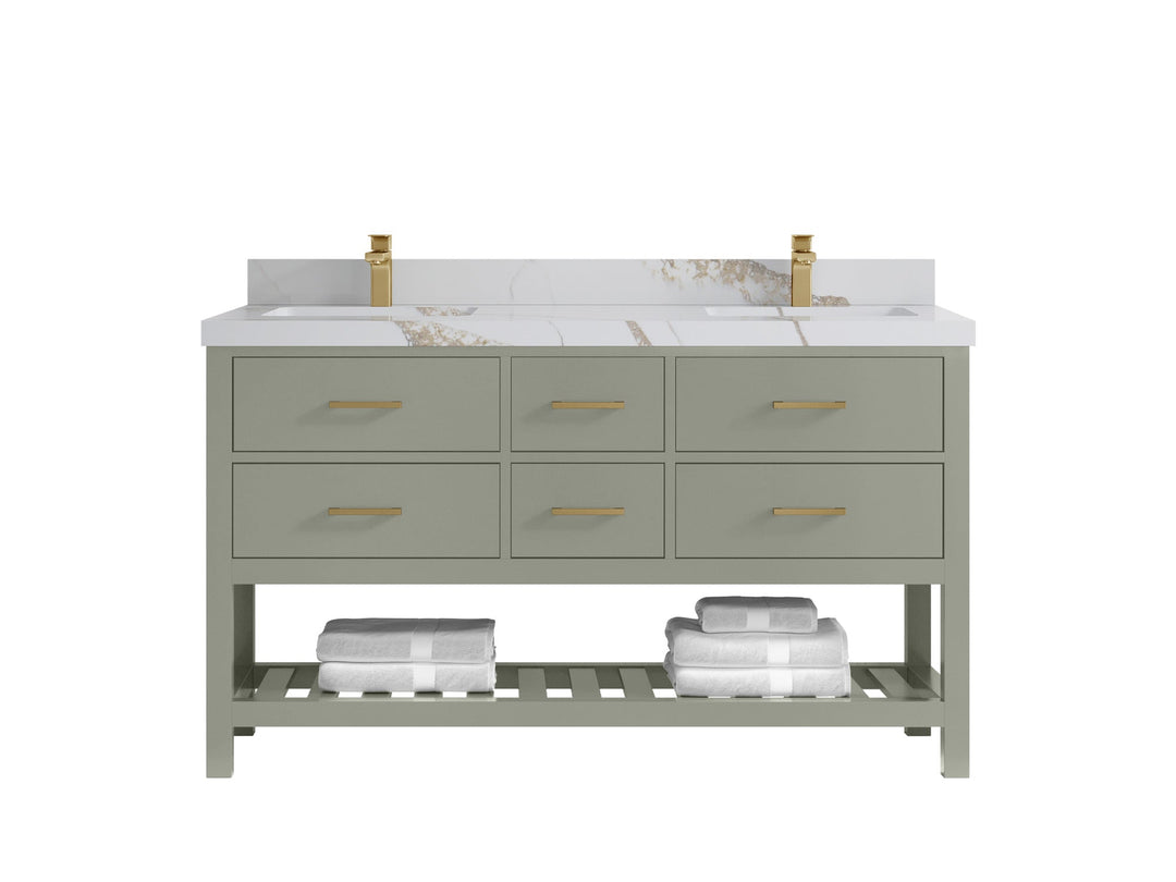 Parker 60 in. W x 22 in. D Double Sink Bathroom Vanity - Willow Bath and Vanity