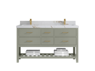 Parker 60 in. W x 22 in. D Double Sink Bathroom Vanity - Willow Bath and Vanity