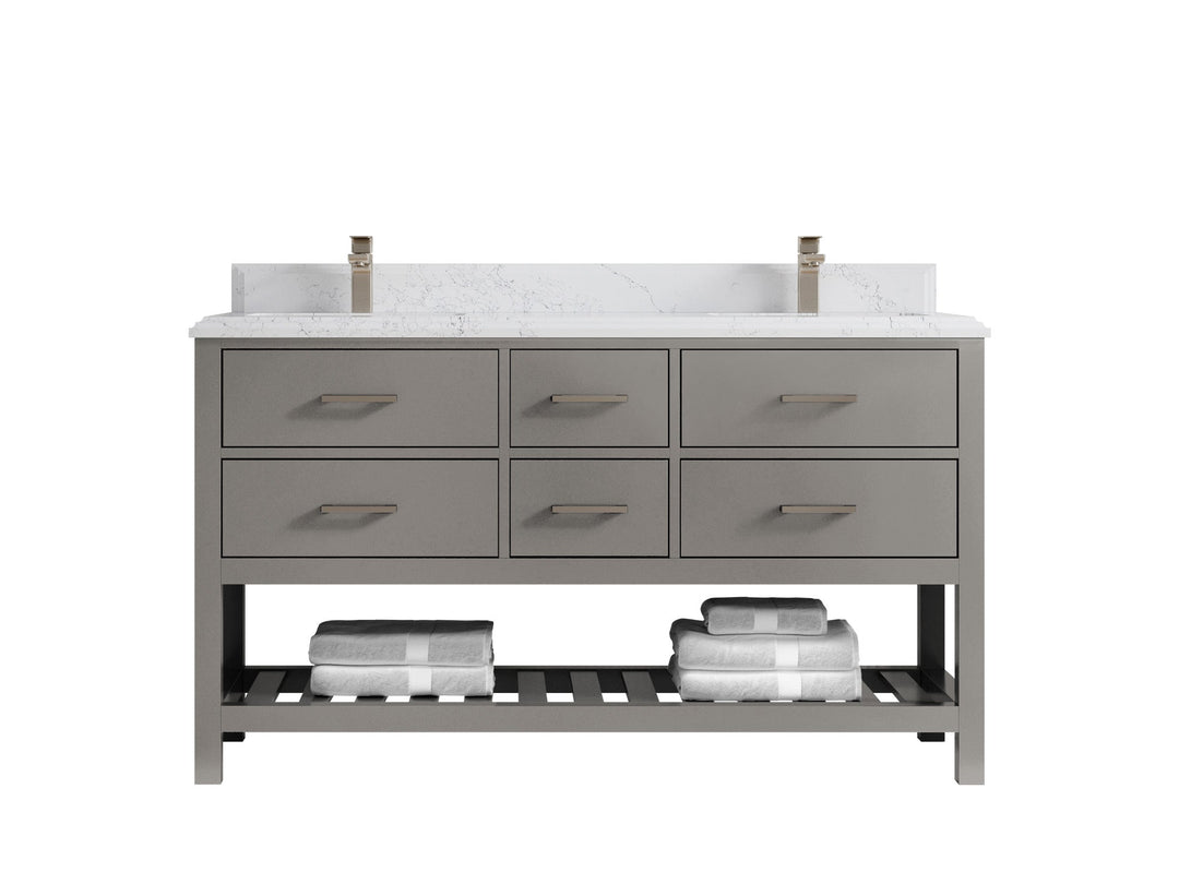 Parker 60 in. W x 22 in. D Double Sink Bathroom Vanity - Willow Bath and Vanity