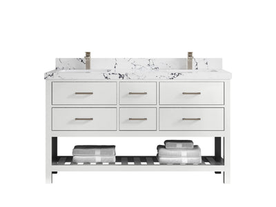 Parker 60 in. W x 22 in. D Double Sink Bathroom Vanity - Willow Bath and Vanity