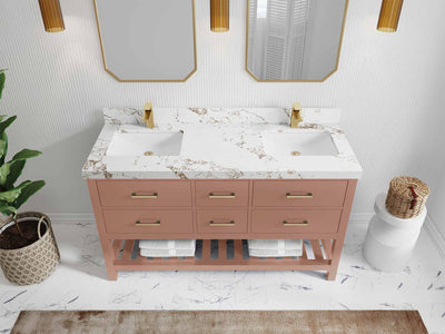 Parker 60 in. W x 22 in. D Double Sink Bathroom Vanity - Willow Bath and Vanity