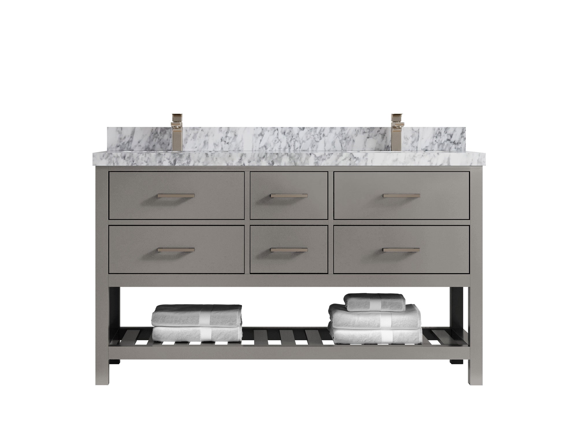 Parker 60 in. W x 22 in. D Double Sink Bathroom Vanity - Willow Bath and Vanity