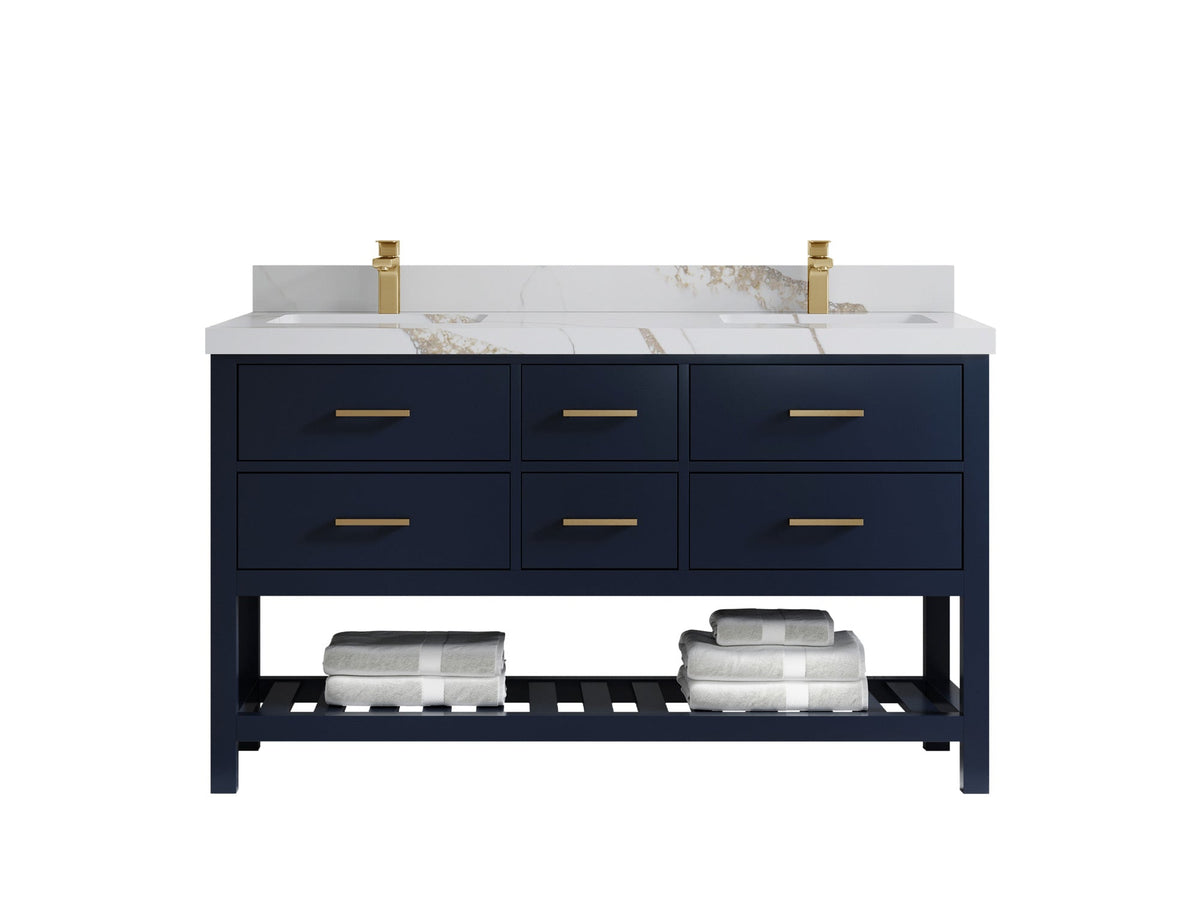 Parker 60 in. W x 22 in. D Double Sink Bathroom Vanity - Willow Bath and Vanity