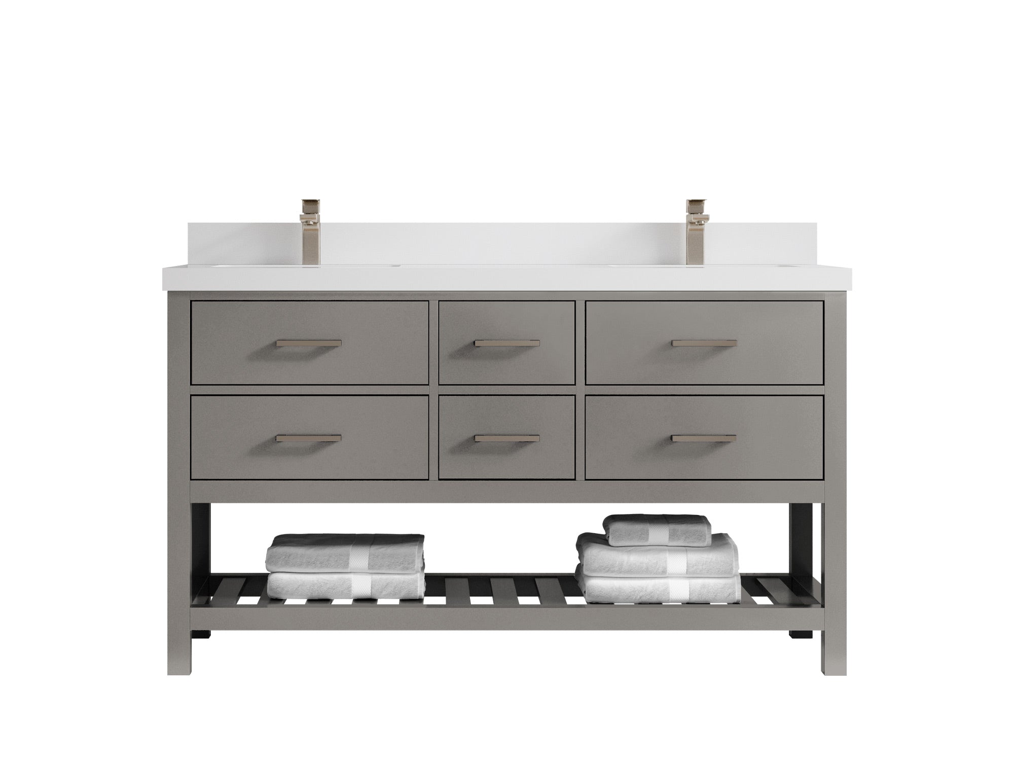 Parker 60 in. W x 22 in. D Double Sink Bathroom Vanity - Willow Bath and Vanity
