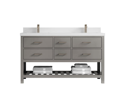 Parker 60 in. W x 22 in. D Double Sink Bathroom Vanity - Willow Bath and Vanity