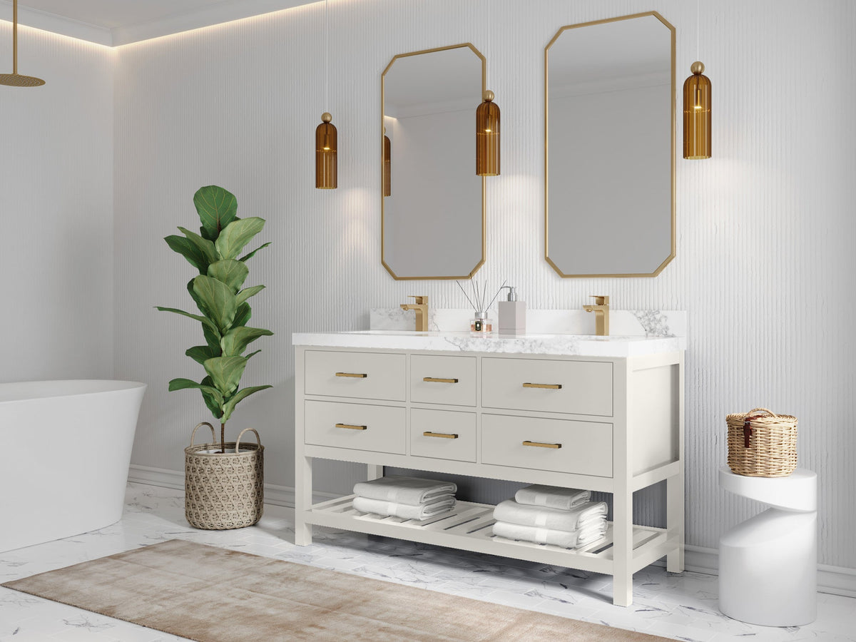 Parker 60 in. W x 22 in. D Double Sink Bathroom Vanity - Willow Bath and Vanity