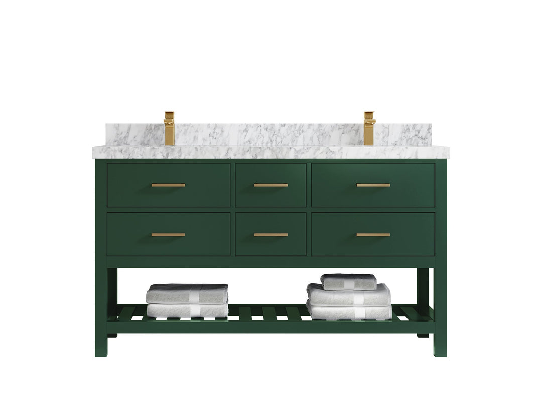 Parker 60 in. W x 22 in. D Double Sink Bathroom Vanity - Willow Bath and Vanity