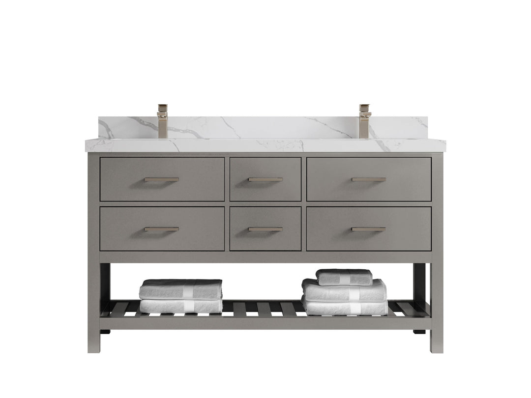 Parker 60 in. W x 22 in. D Double Sink Bathroom Vanity - Willow Bath and Vanity