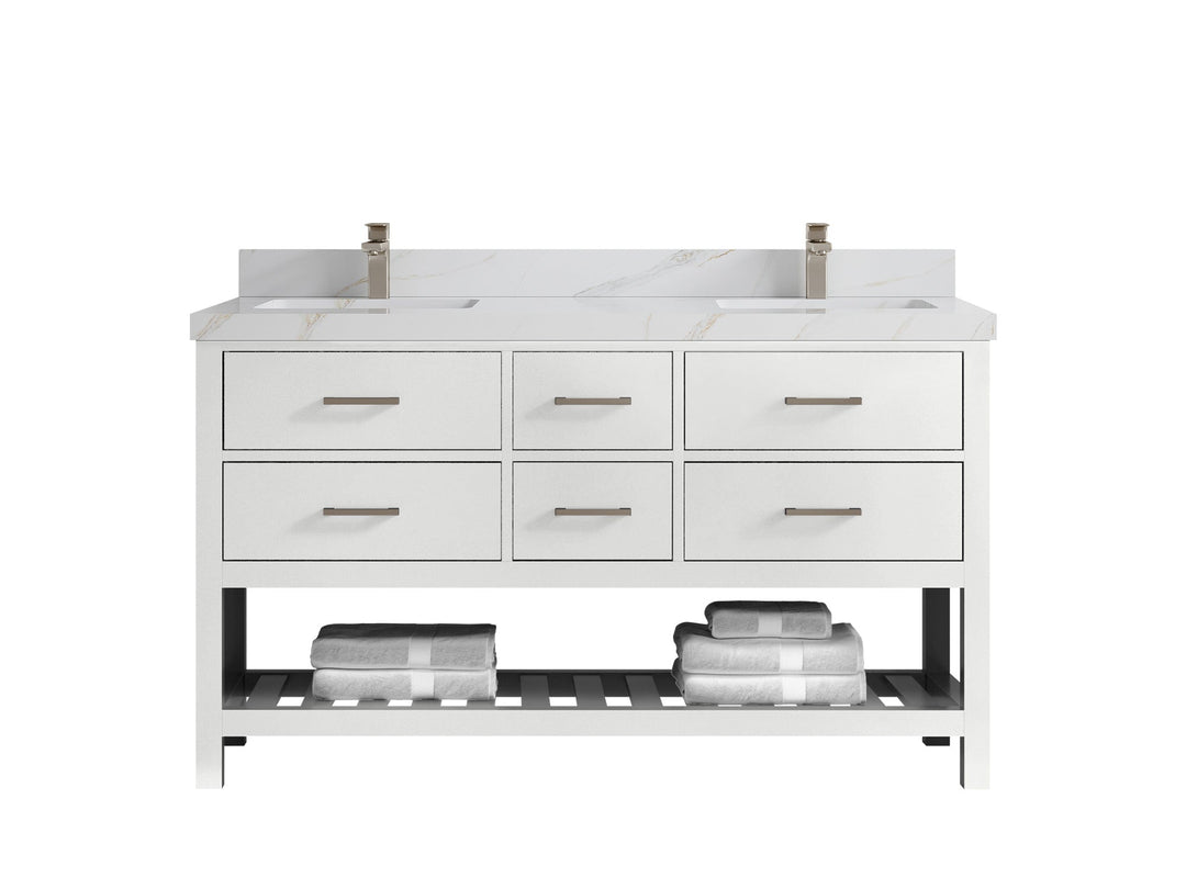 Parker 60 in. W x 22 in. D Double Sink Bathroom Vanity - Willow Bath and Vanity