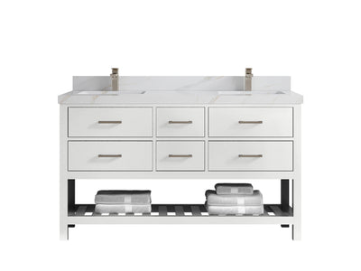 Parker 60 in. W x 22 in. D Double Sink Bathroom Vanity - Willow Bath and Vanity