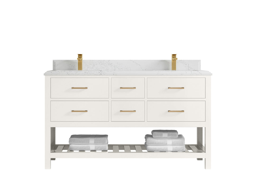 Parker 60 in. W x 22 in. D Double Sink Bathroom Vanity - Willow Bath and Vanity