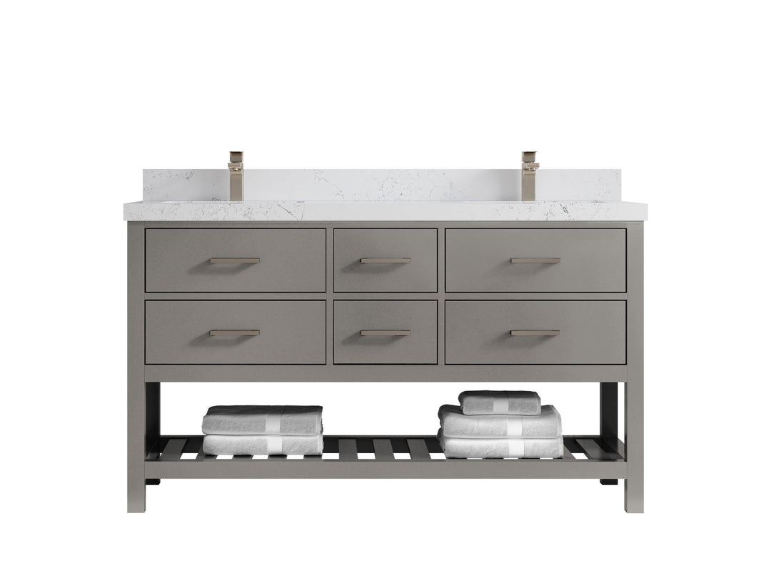 Parker 60 in. W x 22 in. D Double Sink Bathroom Vanity - Willow Bath and Vanity