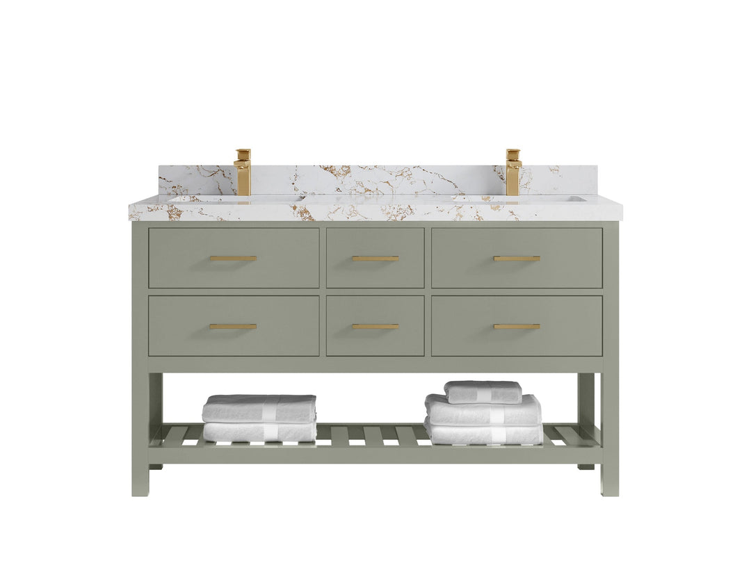 Parker 60 in. W x 22 in. D Double Sink Bathroom Vanity - Willow Bath and Vanity
