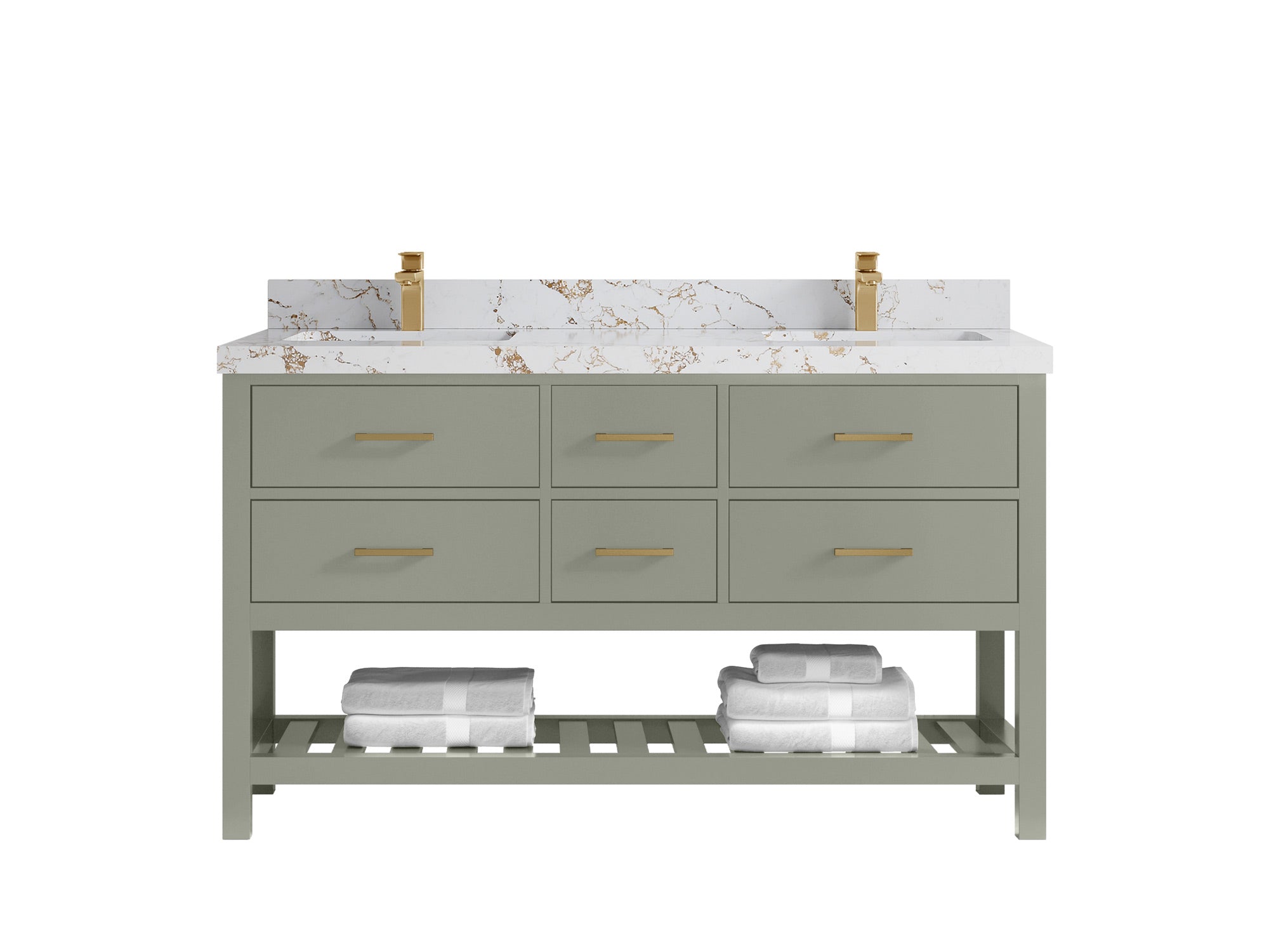 Parker 60 in. W x 22 in. D Double Sink Bathroom Vanity - Willow Bath and Vanity