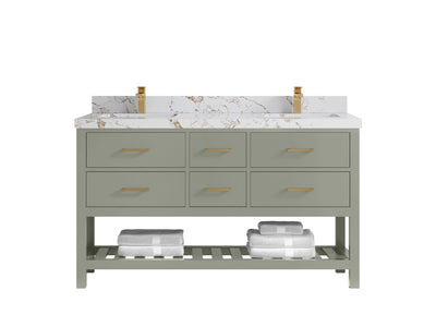 Parker 60 in. W x 22 in. D Double Sink Bathroom Vanity - Willow Bath and Vanity