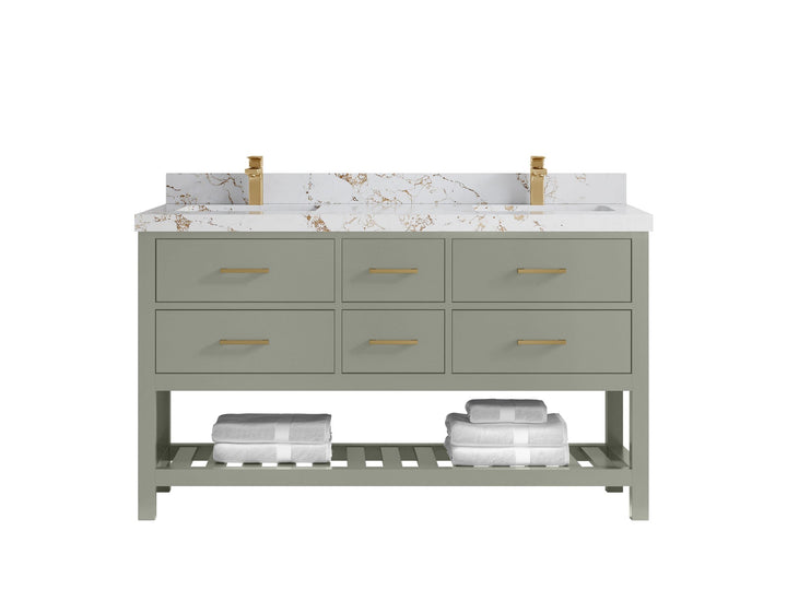 Parker 60 in. W x 22 in. D Double Sink Bathroom Vanity - photo 32