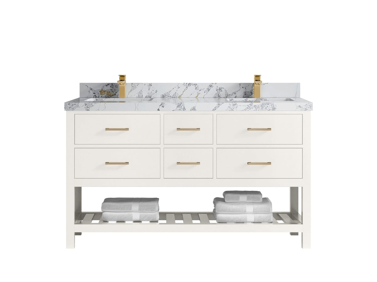 Parker 60 in. W x 22 in. D Double Sink Bathroom Vanity - Willow Bath and Vanity