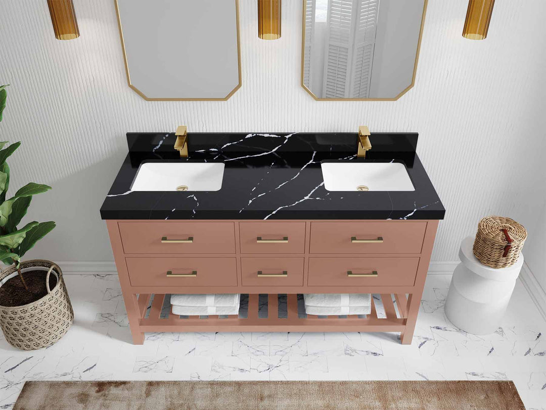 Parker 60 in. W x 22 in. D Double Sink Bathroom Vanity - Willow Bath and Vanity