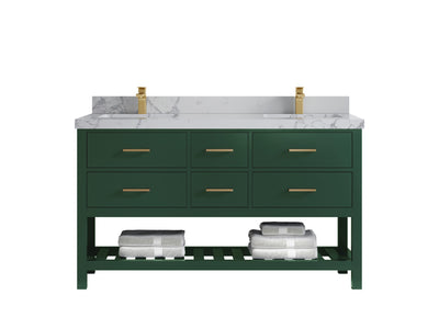Parker 60 in. W x 22 in. D Double Sink Bathroom Vanity - Willow Bath and Vanity