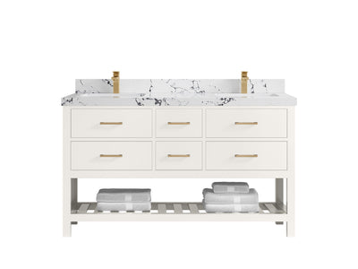 Parker 60 in. W x 22 in. D Double Sink Bathroom Vanity - Willow Bath and Vanity