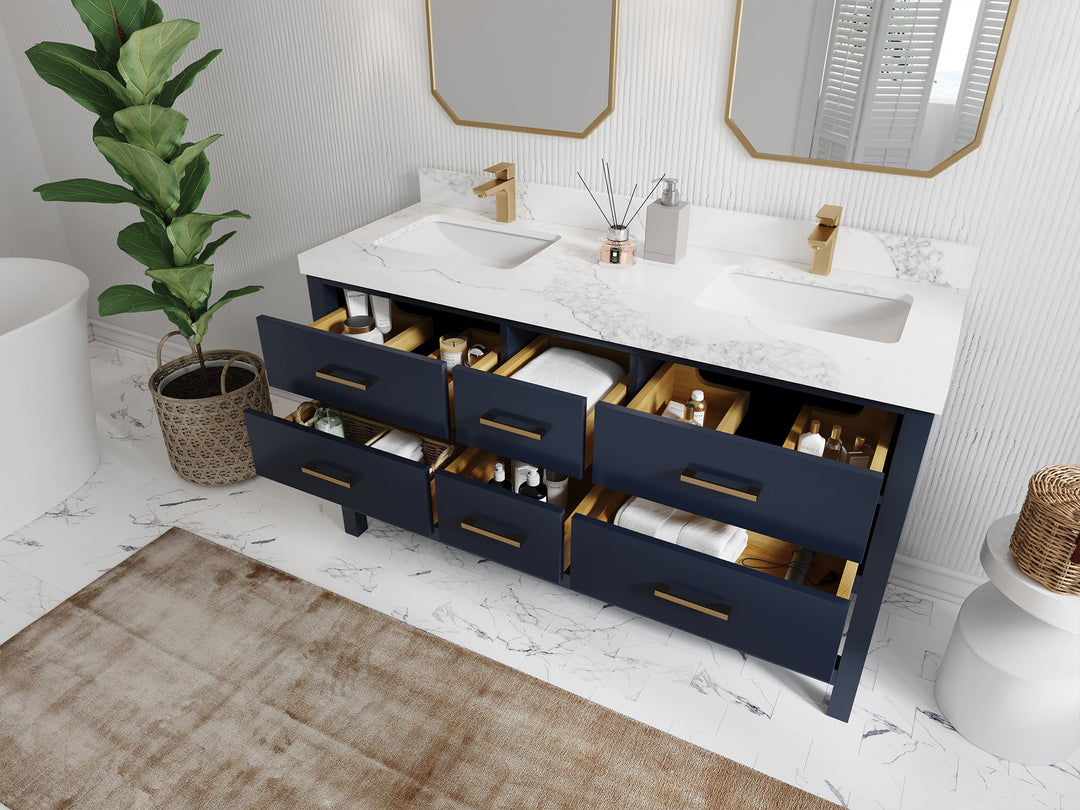 Parker 60 in. W x 22 in. D Double Sink Bathroom Vanity - Willow Bath and Vanity