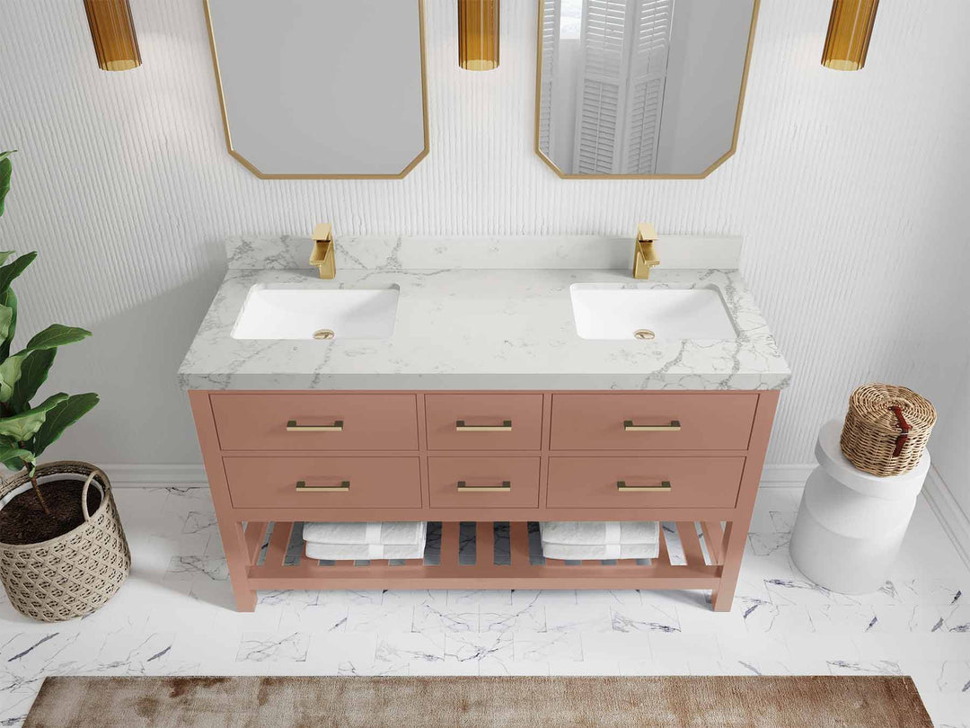Parker 60 in. W x 22 in. D Double Sink Bathroom Vanity - Willow Bath and Vanity