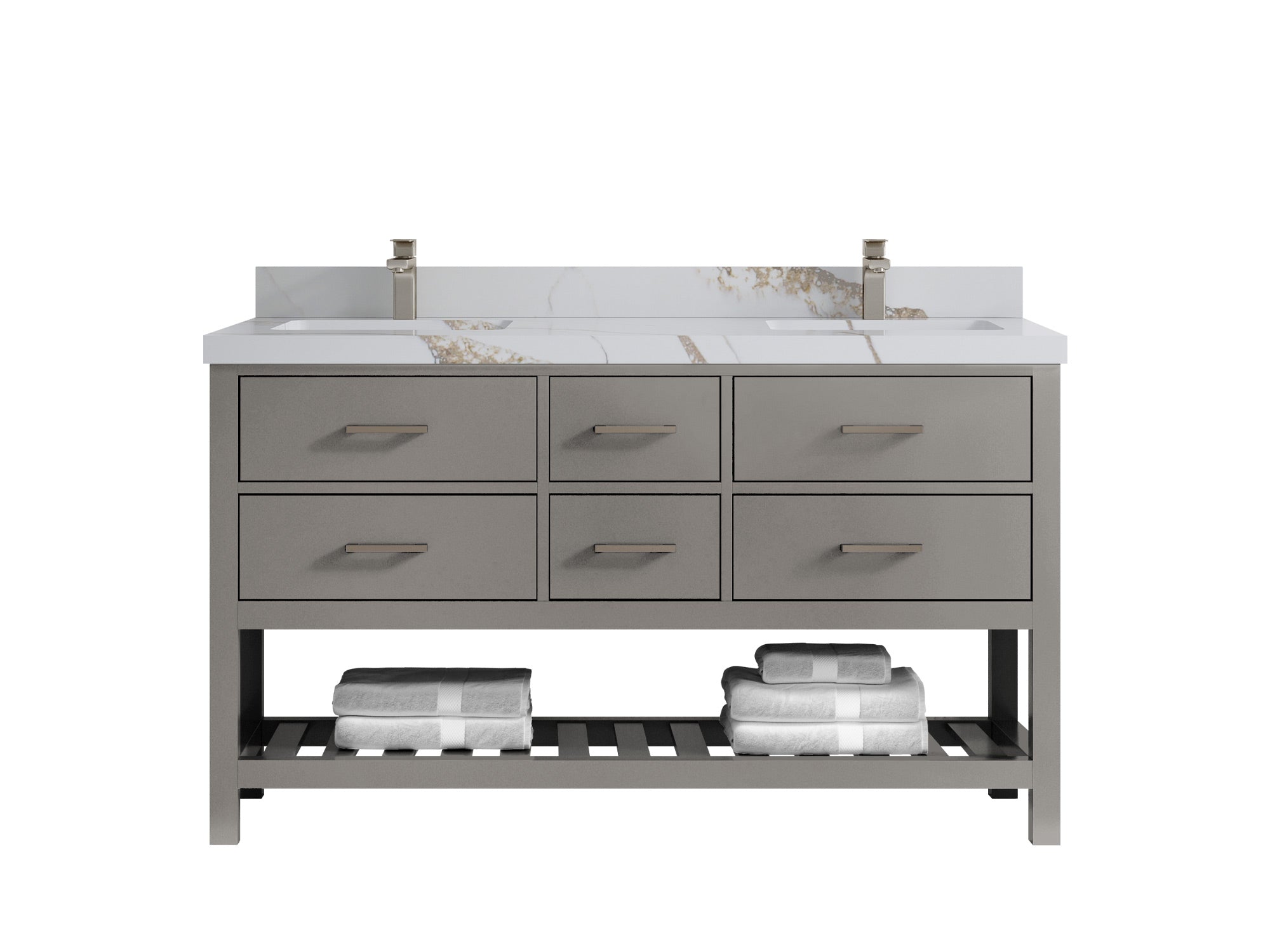 Parker 60 in. W x 22 in. D Double Sink Bathroom Vanity - Willow Bath and Vanity
