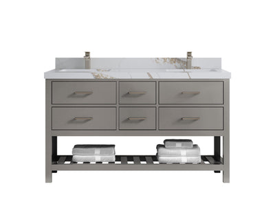 Parker 60 in. W x 22 in. D Double Sink Bathroom Vanity - Willow Bath and Vanity