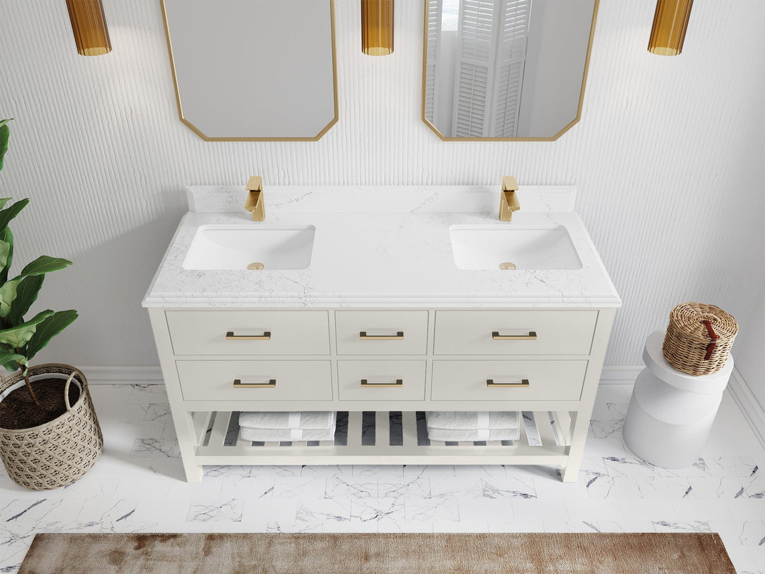Parker 60 in. W x 22 in. D Double Sink Bathroom Vanity - Willow Bath and Vanity