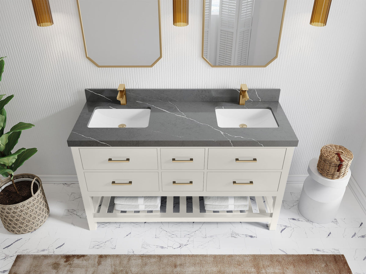 Parker 60 in. W x 22 in. D Double Sink Bathroom Vanity - Willow Bath and Vanity