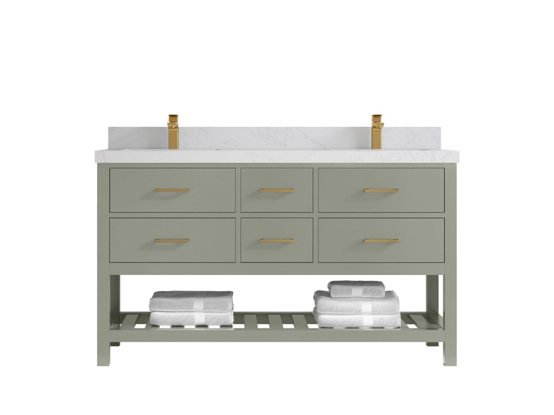 Parker 60 in. W x 22 in. D Double Sink Bathroom Vanity - Willow Bath and Vanity