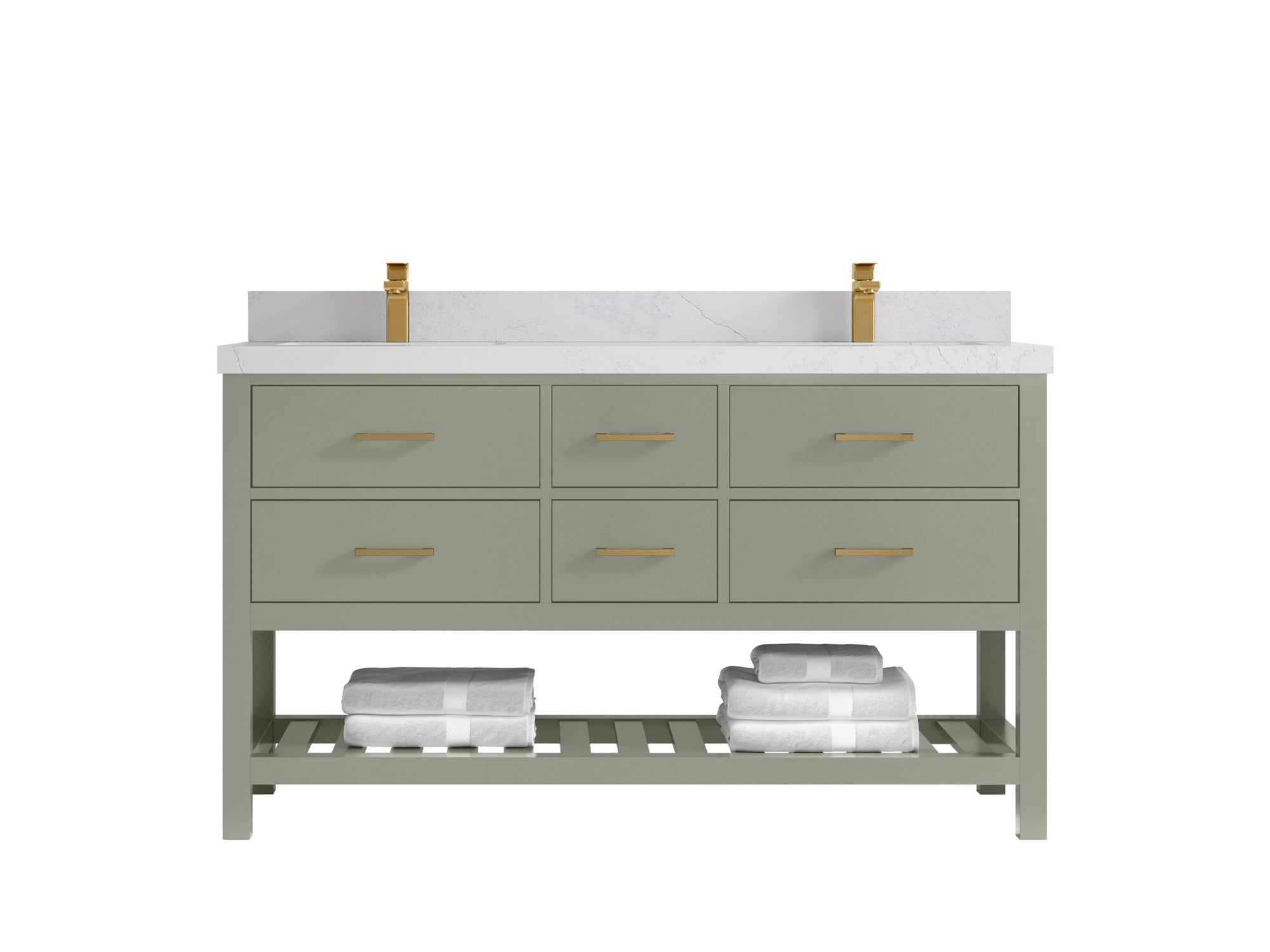 Parker 60 in. W x 22 in. D Double Sink Bathroom Vanity - Willow Bath and Vanity