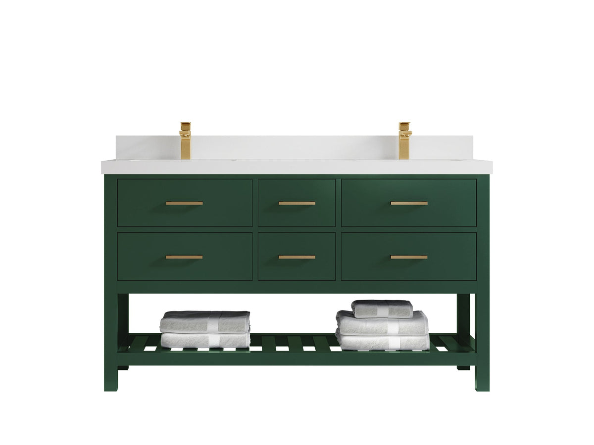 Parker 60 in. W x 22 in. D Double Sink Bathroom Vanity - Willow Bath and Vanity