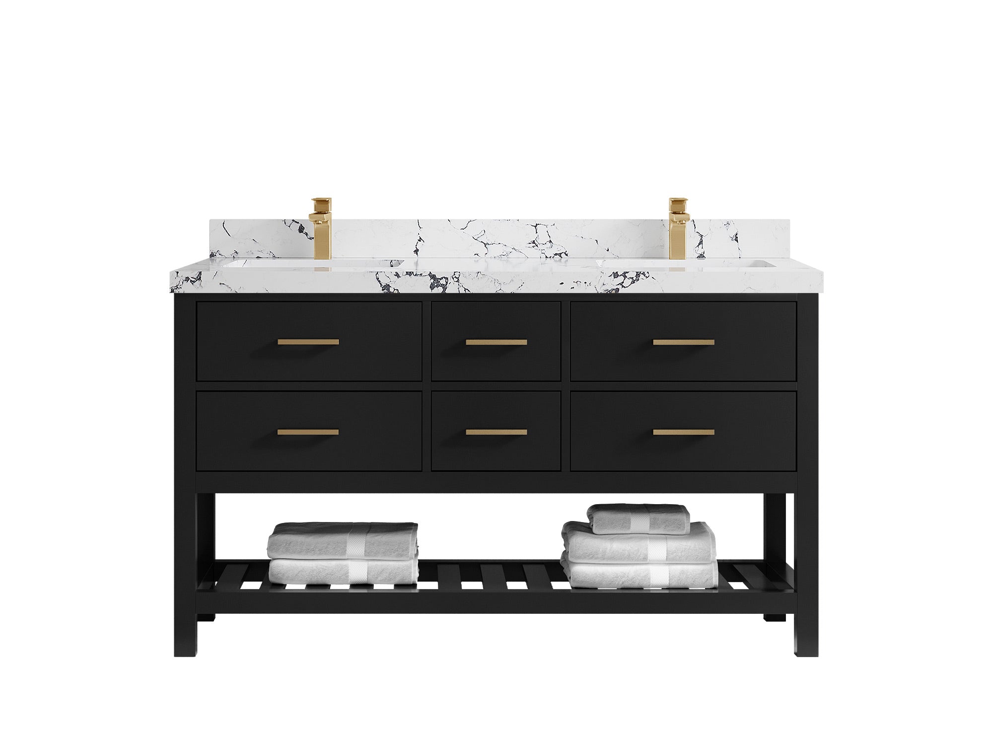 Parker 60 in. W x 22 in. D Double Sink Bathroom Vanity - Willow Bath and Vanity