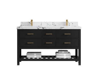 Parker 60 in. W x 22 in. D Double Sink Bathroom Vanity - Willow Bath and Vanity