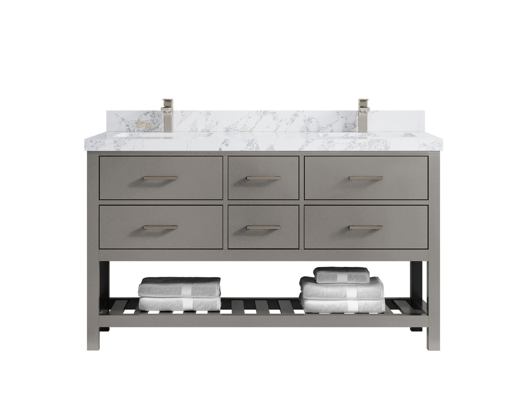Parker 60 in. W x 22 in. D Double Sink Bathroom Vanity - Willow Bath and Vanity