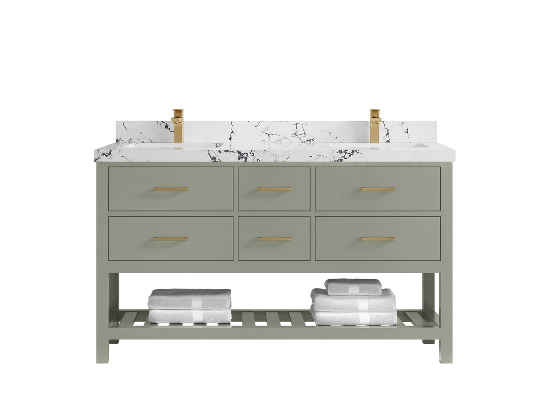 Parker 60 in. W x 22 in. D Double Sink Bathroom Vanity - Willow Bath and Vanity