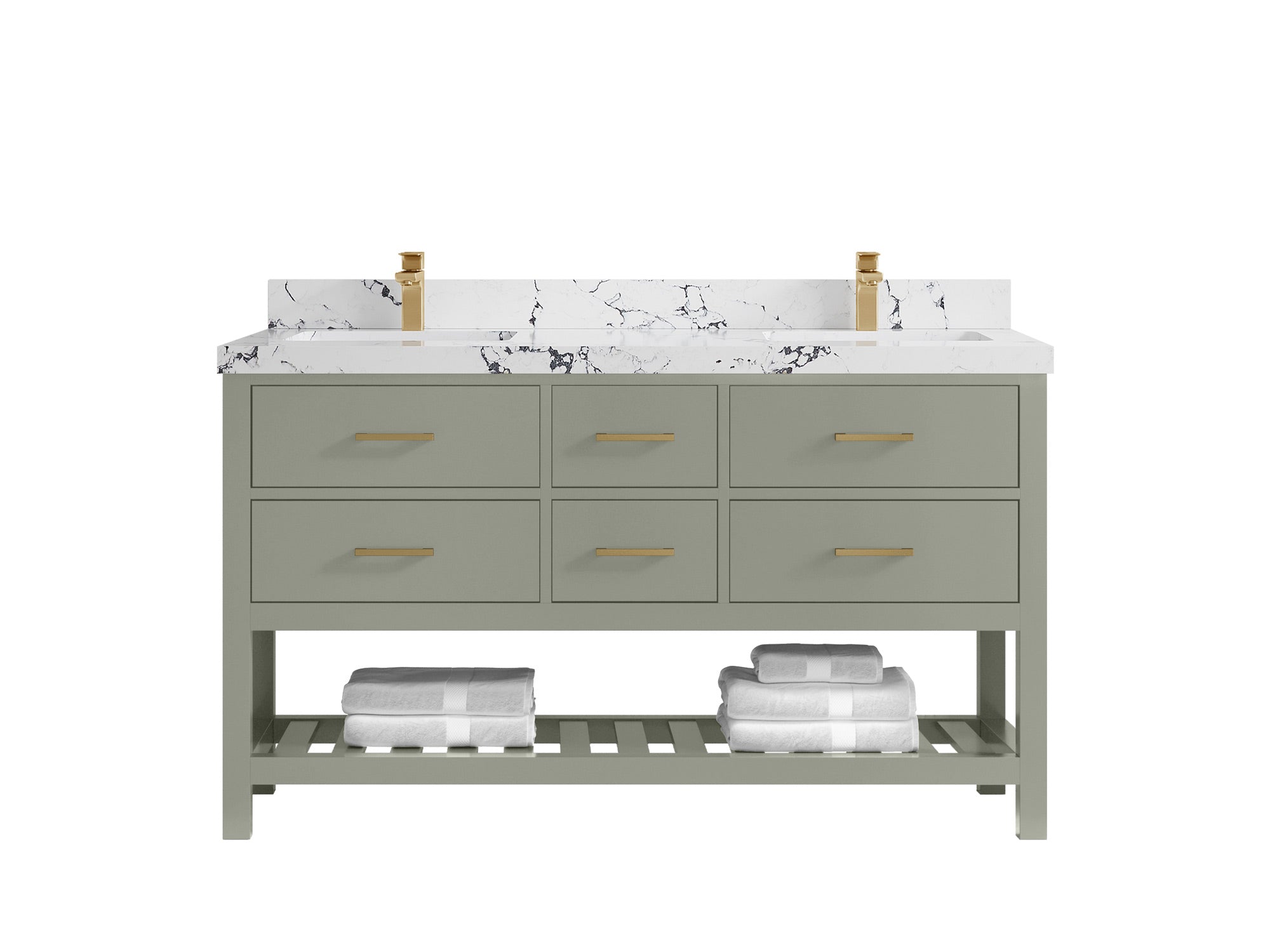Parker 60 in. W x 22 in. D Double Sink Bathroom Vanity - Willow Bath and Vanity