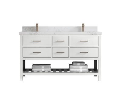 Parker 60 in. W x 22 in. D Double Sink Bathroom Vanity - Willow Bath and Vanity