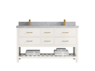 Parker 60 in. W x 22 in. D Double Sink Bathroom Vanity - Willow Bath and Vanity