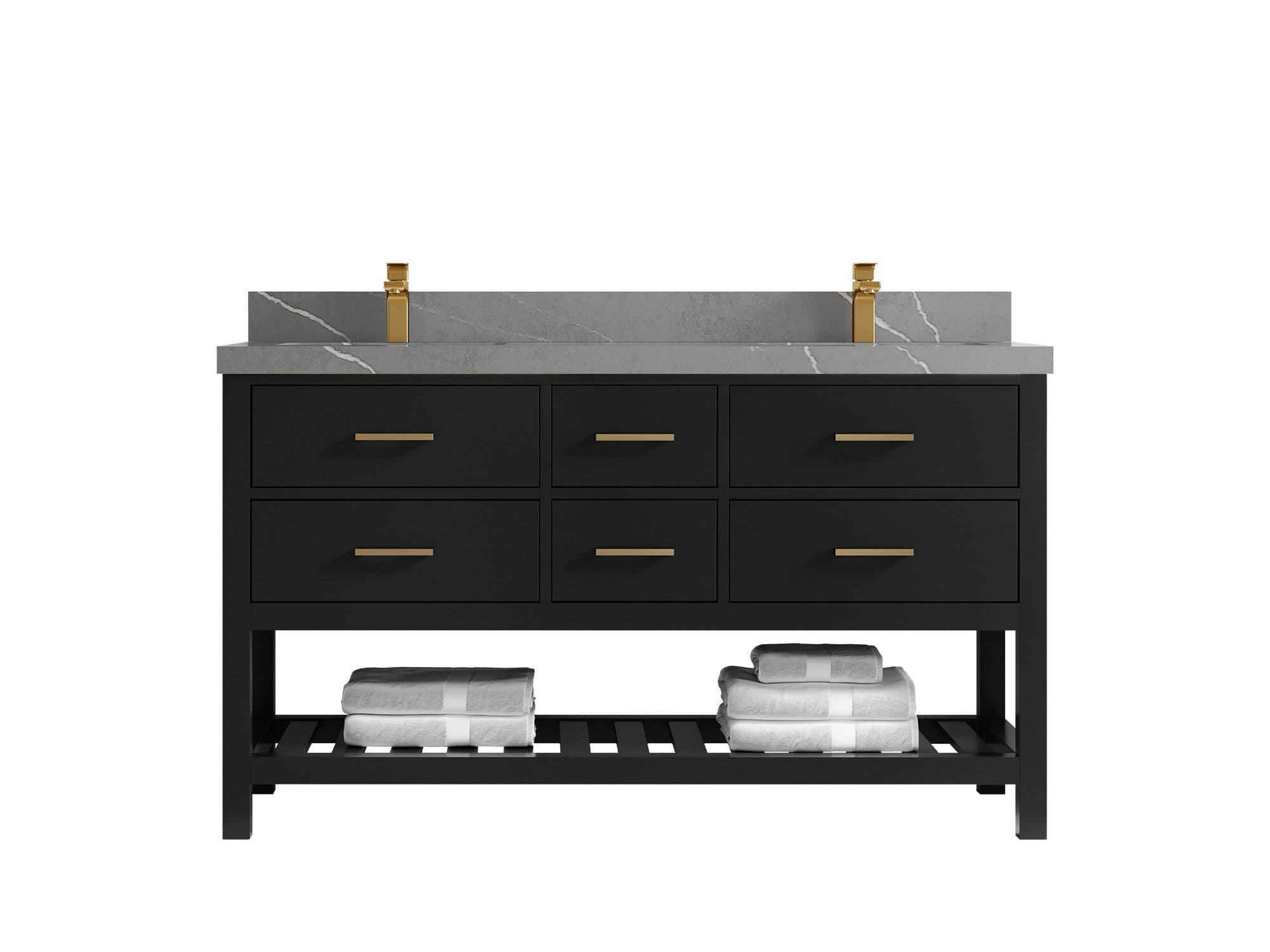 Parker 60 in. W x 22 in. D Double Sink Bathroom Vanity - Willow Bath and Vanity