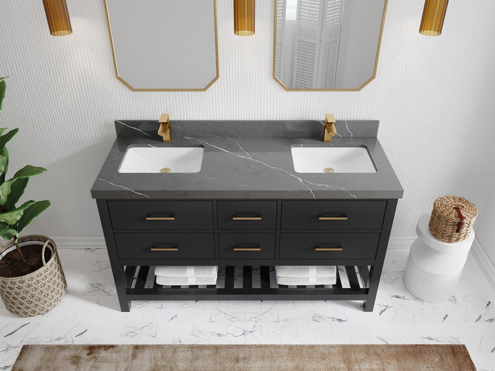 Parker 60 in. W x 22 in. D Double Sink Bathroom Vanity - photo 27