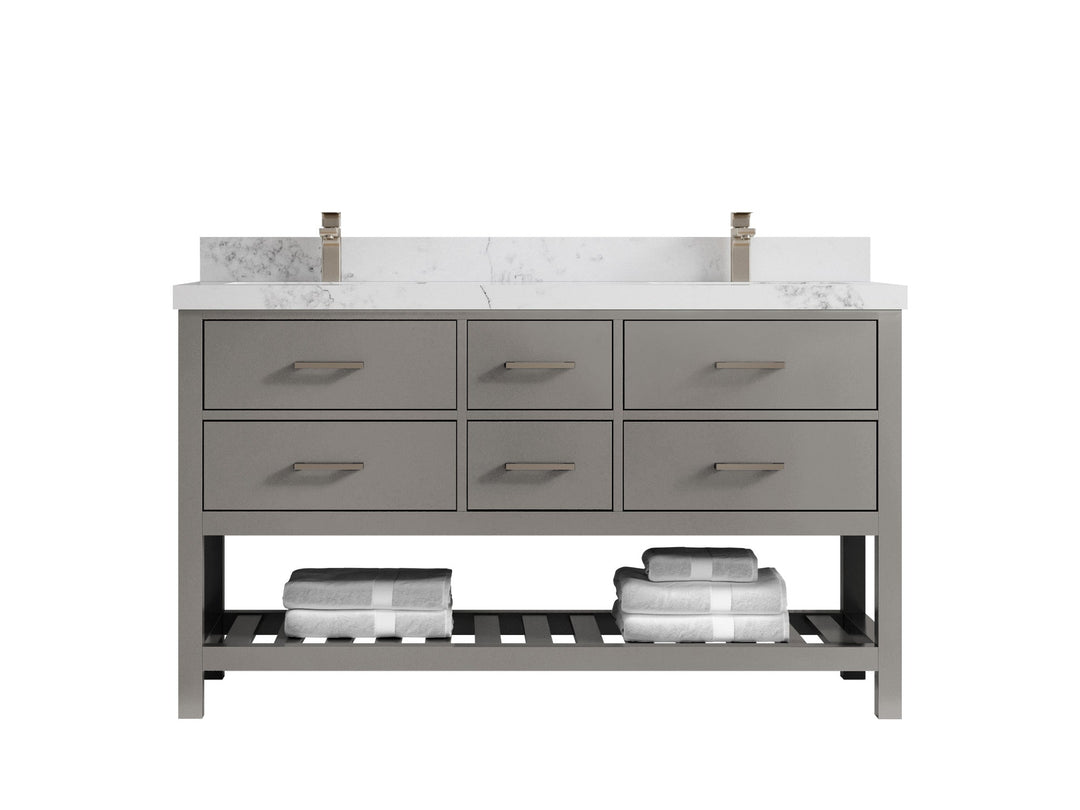 Parker 60 in. W x 22 in. D Double Sink Bathroom Vanity - Willow Bath and Vanity