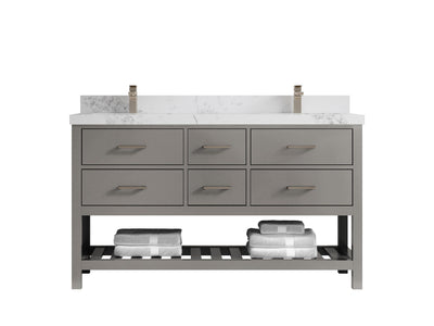 Parker 60 in. W x 22 in. D Double Sink Bathroom Vanity - Willow Bath and Vanity