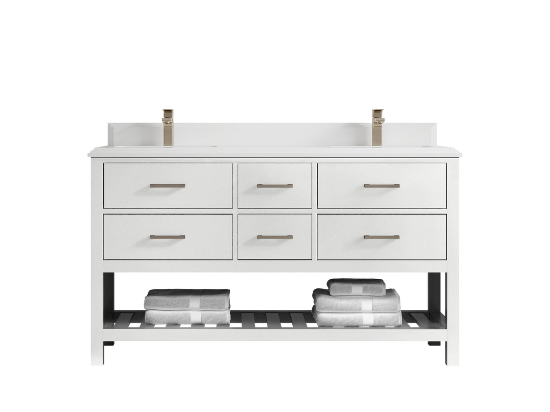 Parker 60 in. W x 22 in. D Double Sink Bathroom Vanity - Willow Bath and Vanity